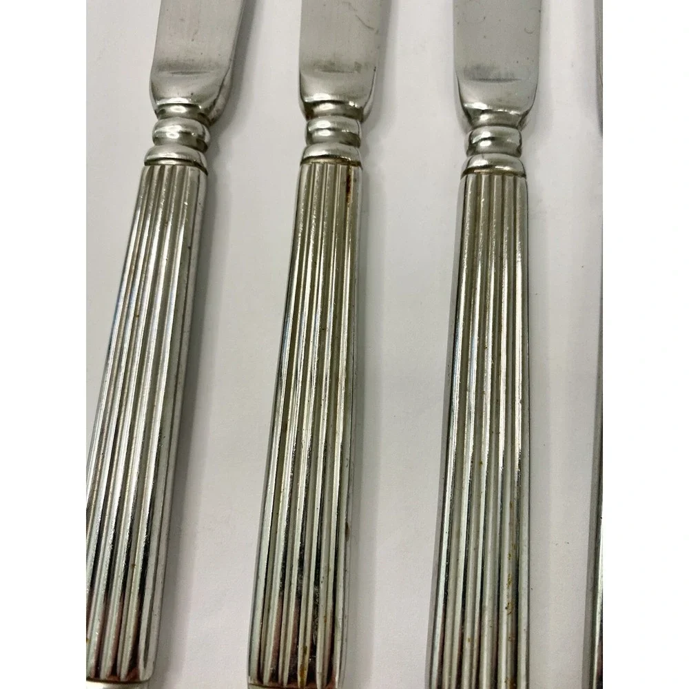 Hampton Silversmiths MONUMENT Ribbed 18/10 Dinner Knives Set Of 5 Knife